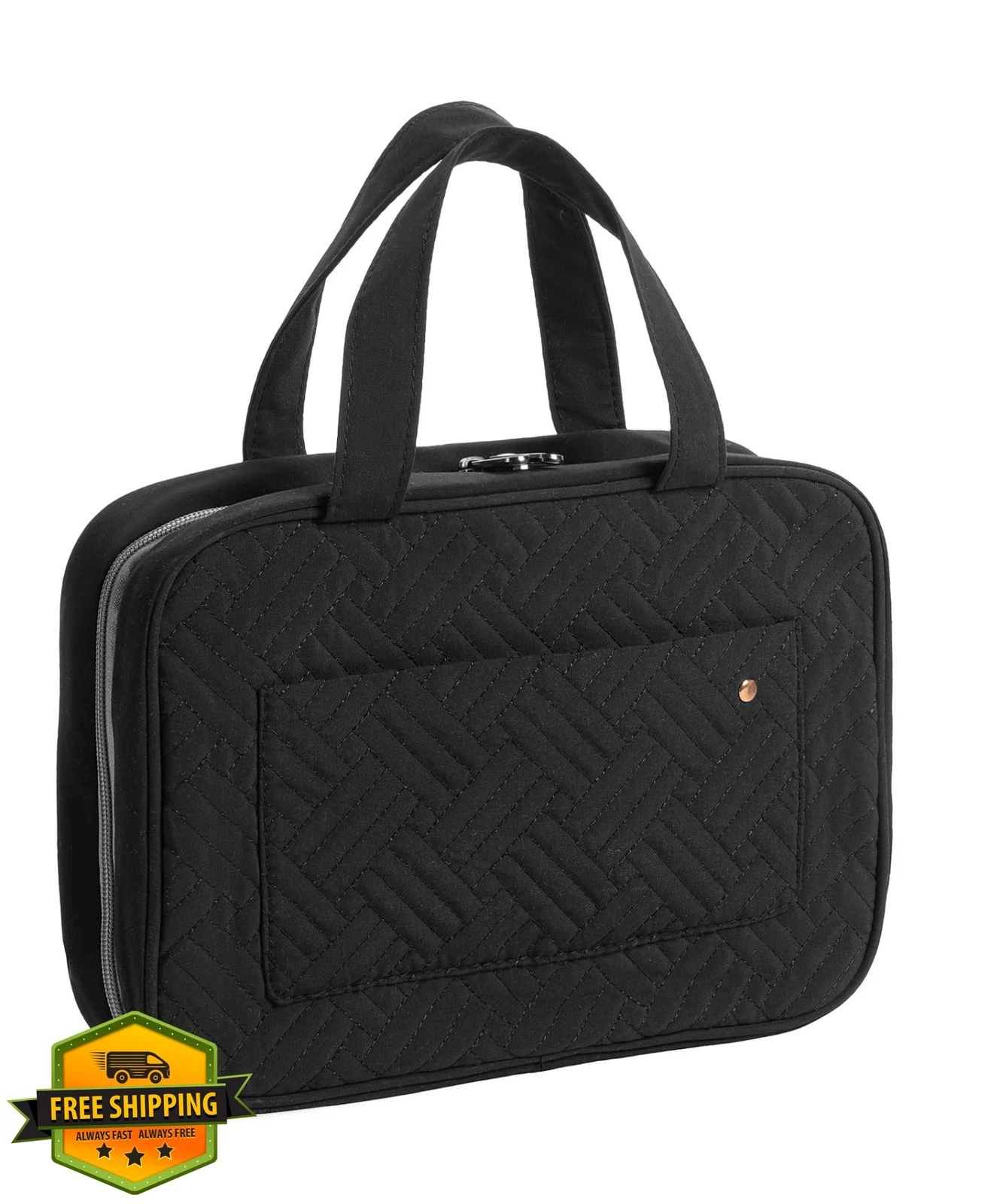 Ms. Pen Black Travel Toiletry Bag Hanging Hook