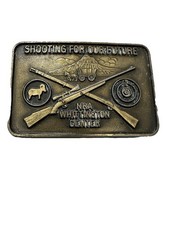 NEW NRA WHITTINGTON CENTER BELT BUCKLE Shooting Future Raton NM Hunting Rifle
