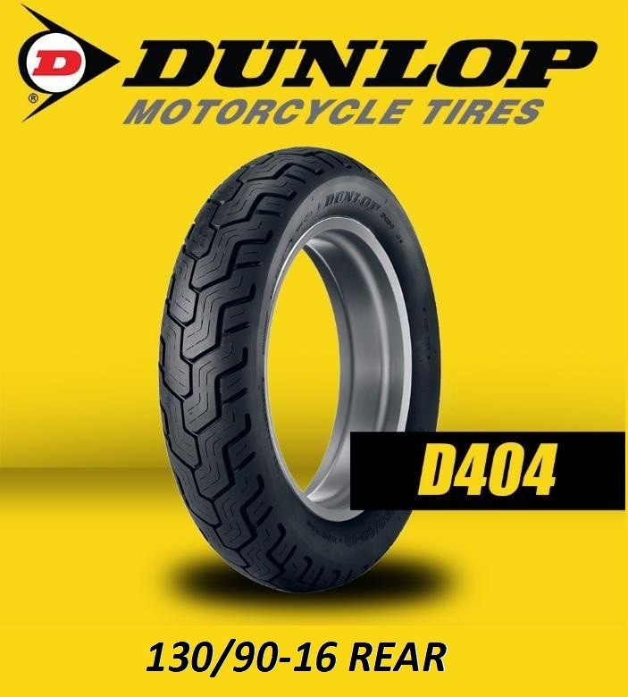 DUNLOP 130/90-16 REAR TIRE D404 HARLEY SPORTSTER HUGGER 883 1200