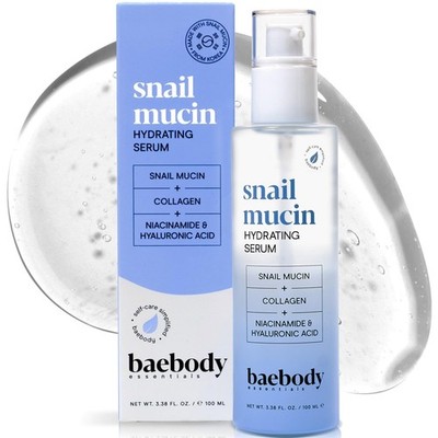 Baebody Snail Mucin Serum Moisturizer - Hydrating Face Serum with Collagen for