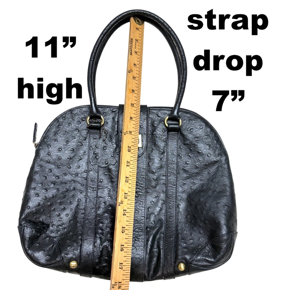 bolsa BLOOMINGDALES couro em relevo ombro de jacaré alça dupla bolsos vintage - Imagem 4 de 4