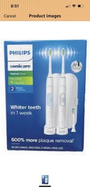Philips Sonicare Optimal Clean Toothbrush 2 Pack