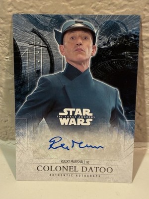 2016 Topps Star Wars Force Awakens Series 2 Rocky Marshall as Colonel Datoo Auto