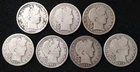 Lot Of 7 Barber Half Dollars