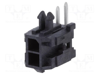 PIN: 2 Buchse Steckverbinder: Leitung-Platte 3mm männlich THT