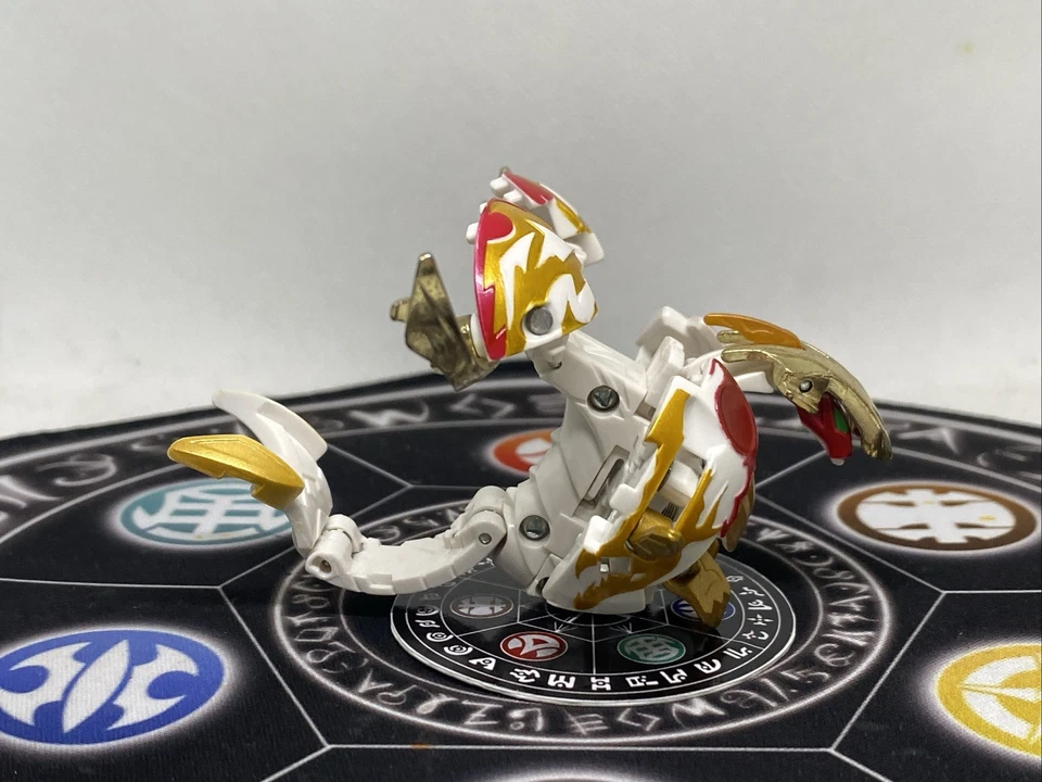 Bakugan Bakutech Darkus Go Dragaon Dragonoid God 3 White Gold Jigen MG VHTF - Image 2 of 4