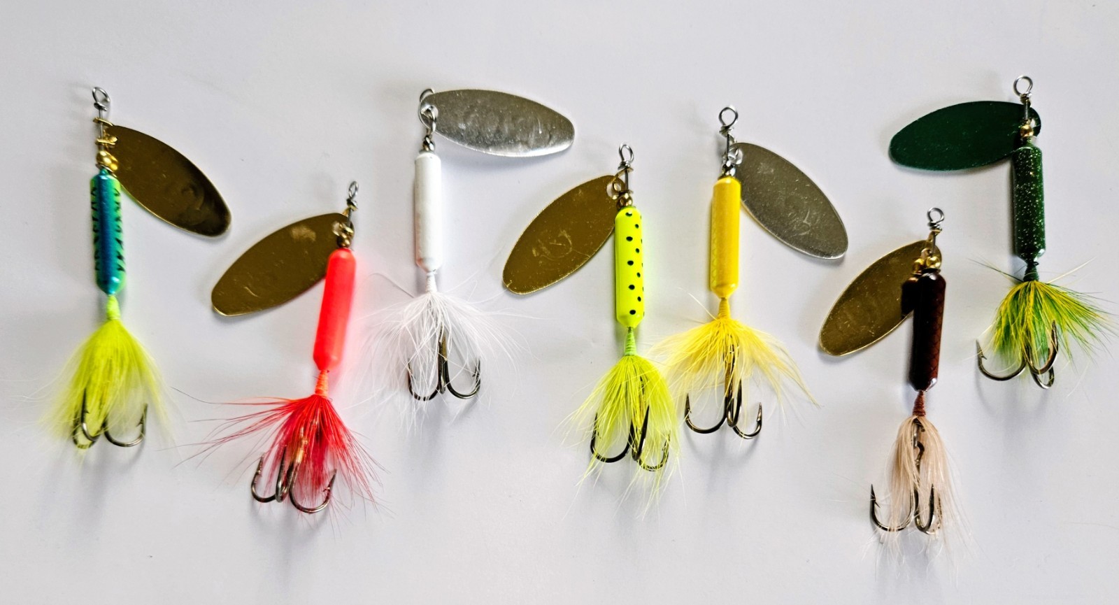 (7) Worden's Rooster Tail Inline Spinners 1/4 oz 2-3/4" 7 Colors In Set New - Image 15