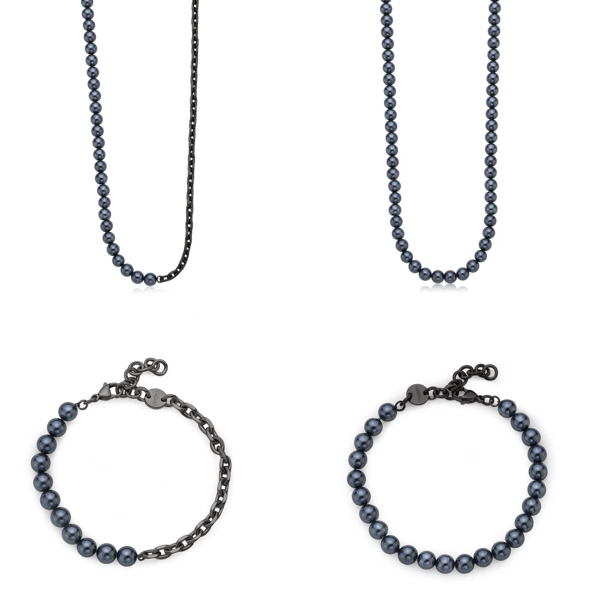 Tomedeks Set Gioielli Uomo: Collana E Bracciale Di Perle, Surf Collana Con Perle Di Cocco Fatti A Mano, Beach Gioielli Da Uomo, Catena Di Legno Perline Impermeabili