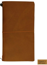 Traveler's Notebook Regular Size Main Body, Cotton Case, NoteRefill Set Camel