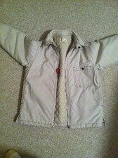EUC Boys ivory quilted barn jacket, Crewcuts, size XS