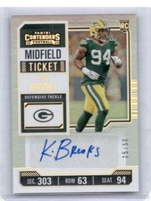 2023 Panini Contenders #247 Karl Brooks Midfield Ticket Auto 25/50