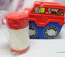 Deka Plastics 1988 4x4 Jeep Vintage Lunch Box With Thermos New Old Stock Rare