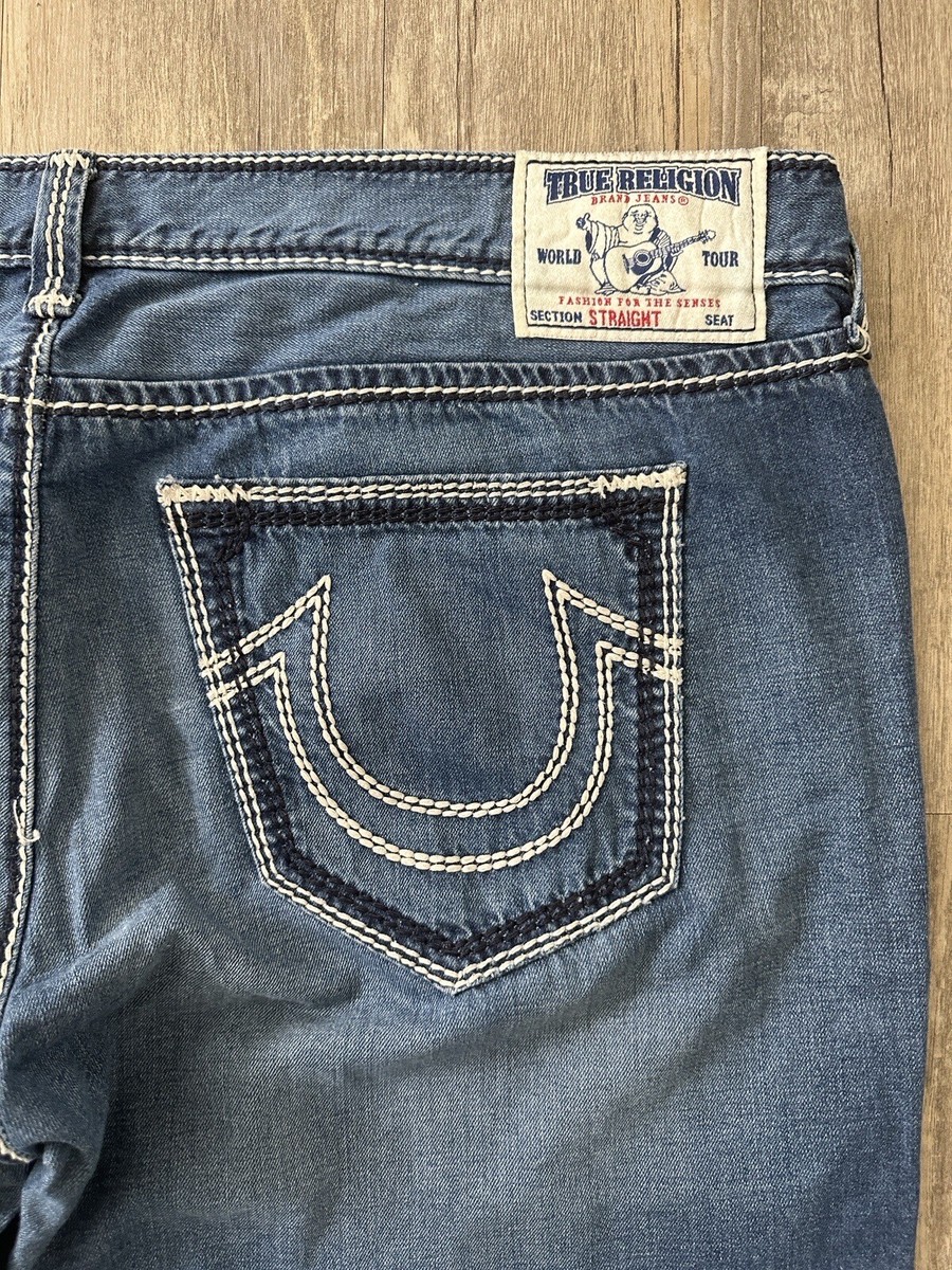 VINTAGE Y2K TRUE RELIGION STRAIGHT JEANS SZ 44 VTG RARE 2000S | eBay