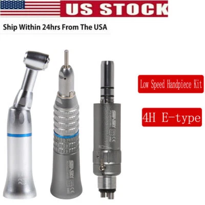 SANDENT Estilo NSK Dental Contra Angulo Baja Velocidad Pieza de Mano 4/2hole Push Button