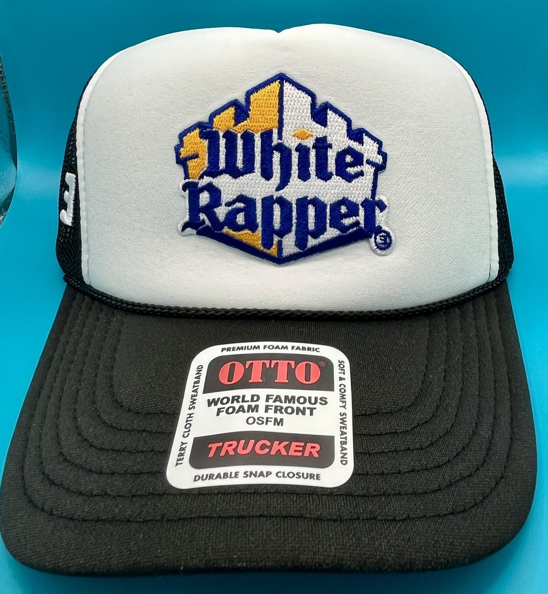 White Rapper Rapper Trucker Hat Branded Atlantis Rapper Truckers