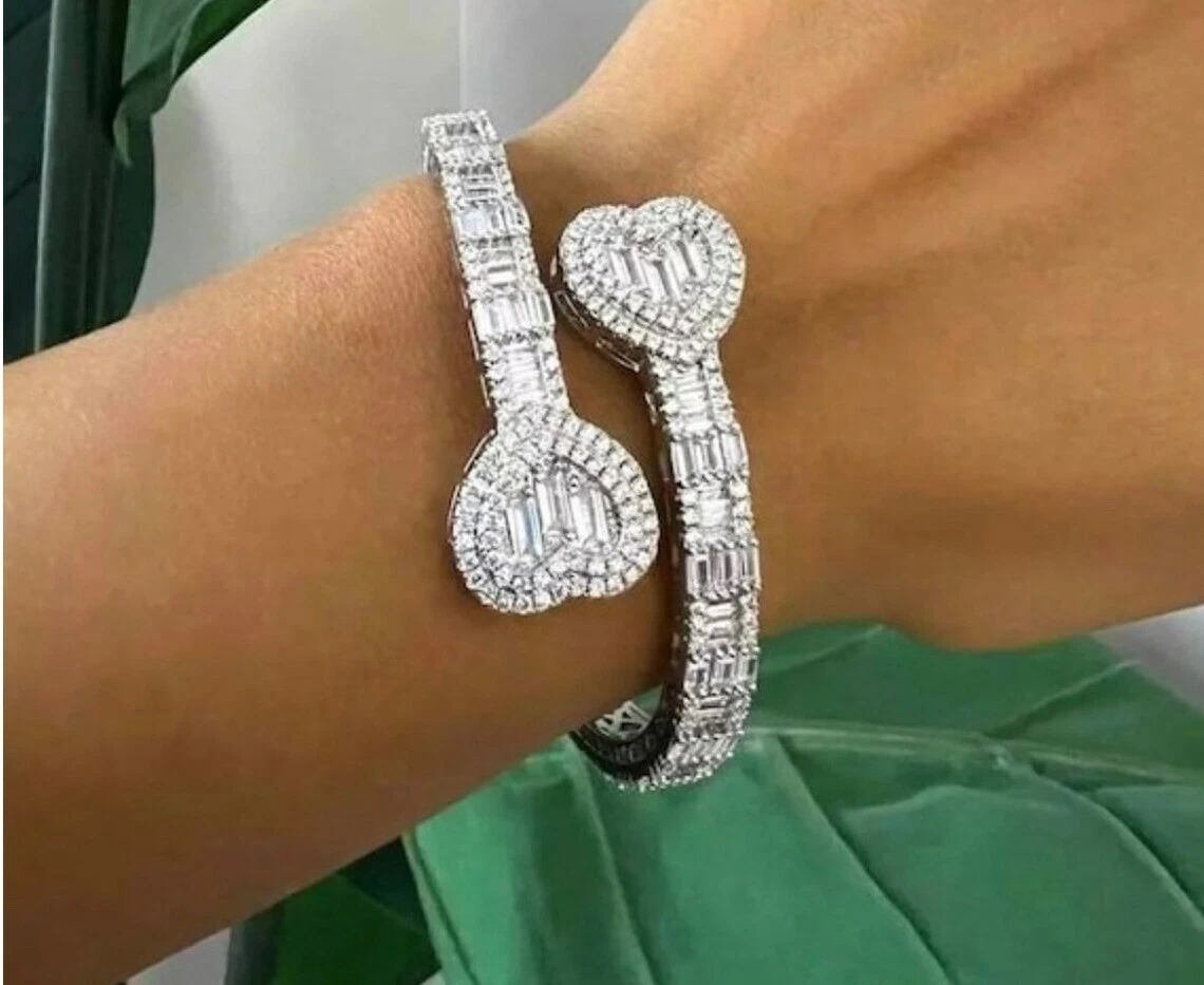 Fake diamond deals cuff bracelet