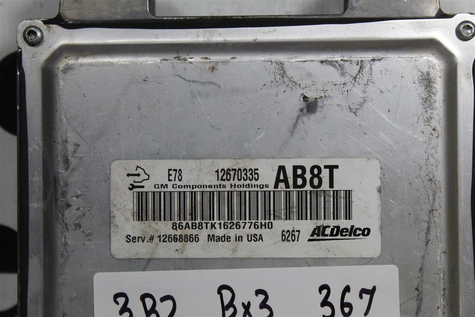12668866 Chevrolet Sonic 2012-2016 Unidad de control del motor Módulo ECU 3B2 367 B3 Foto 2 de 4
