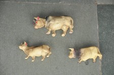 3 Pc Vintage Fine Cow Handcrafted Celluloid Figurine/Toy , Japan