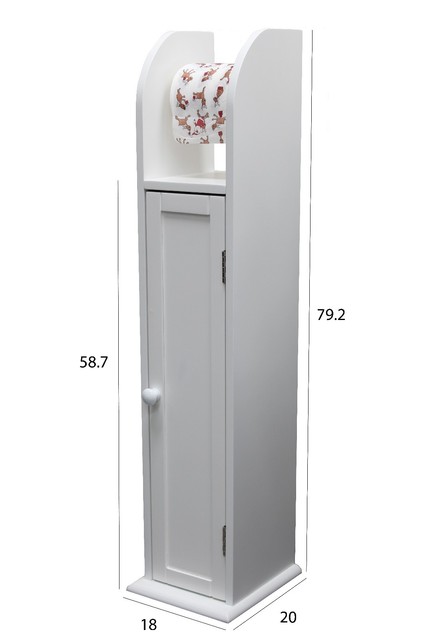 Toilet Paper Roll Holder White Wood Standing Bathroom Storage White Wood Free Standing Toilet Paper Roll Holder Bathroom Storage Cabinet 0061