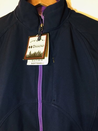 Double Diamond Women's Large Jacket Purple Fleece Lining New - Picture 2 of 8