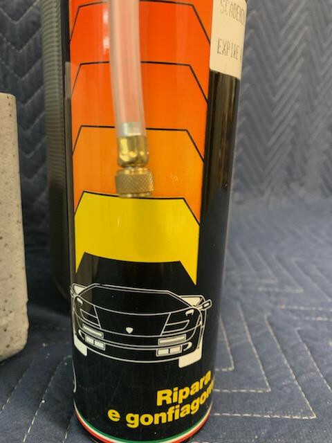 RARE OEM NLA Lamborghini Diablo Original agip tire inflator bottle W/ Case