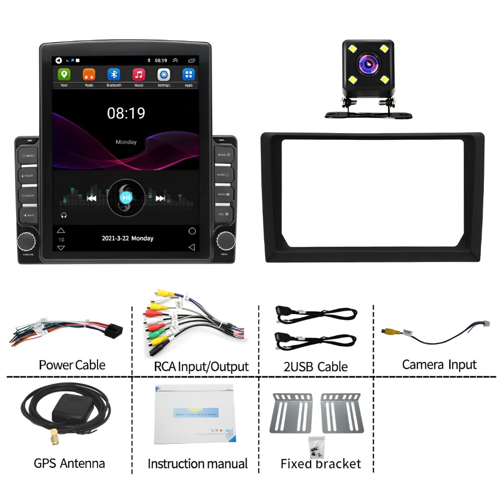 Universal 9.7" 2-Din For Chevrolet Silverado 2007-2018 Car Stereo Radio GPS Navi