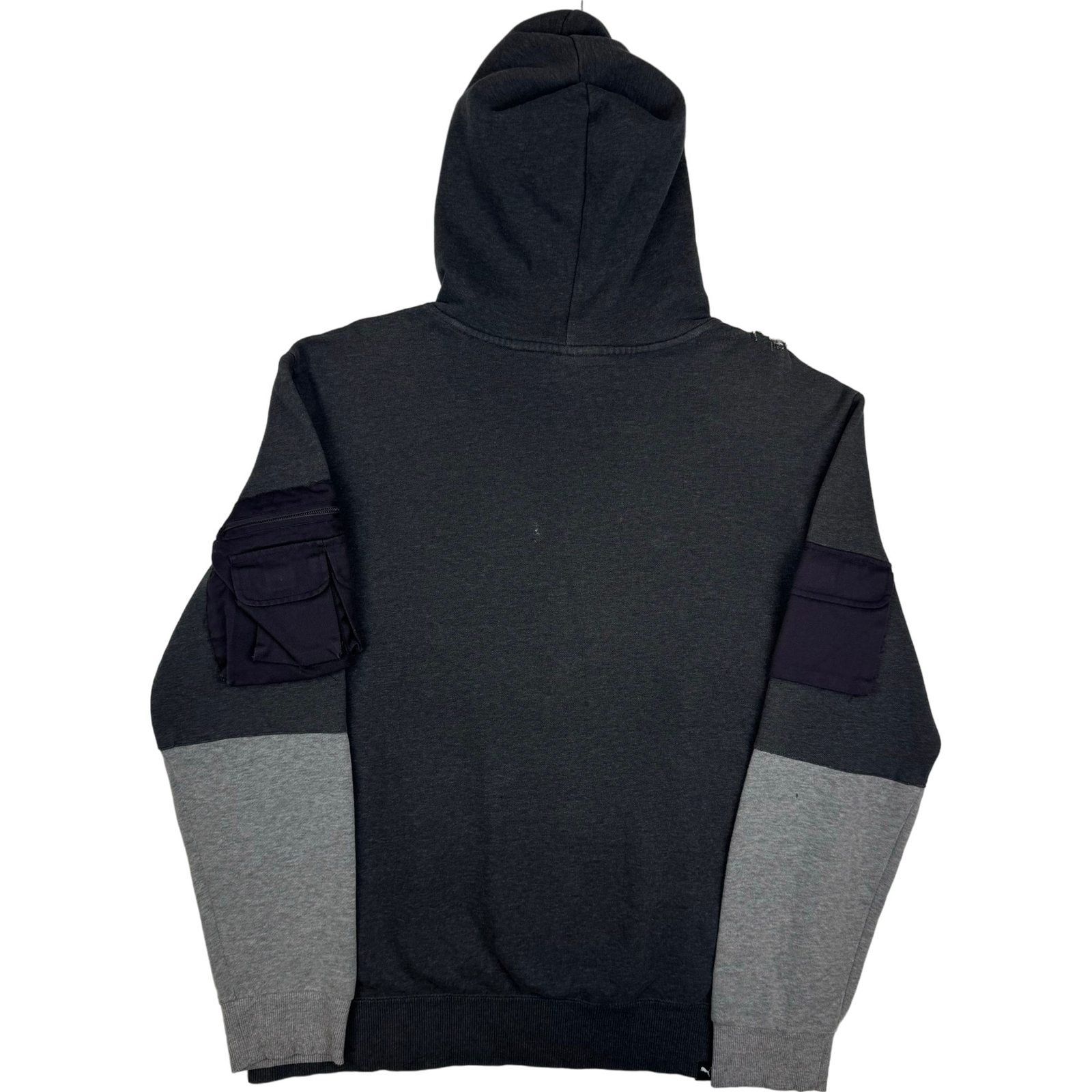Puma 00's Custom Tactical Multi-Pocket Embroidered Hooded Sweatshirt Grey Size M image 2