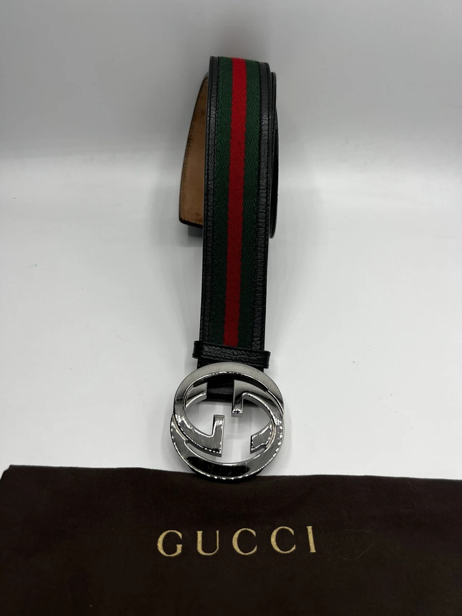 Gucci Heart Shaped Interlocking G Buckle Belt GG Supreme 1.5 Width