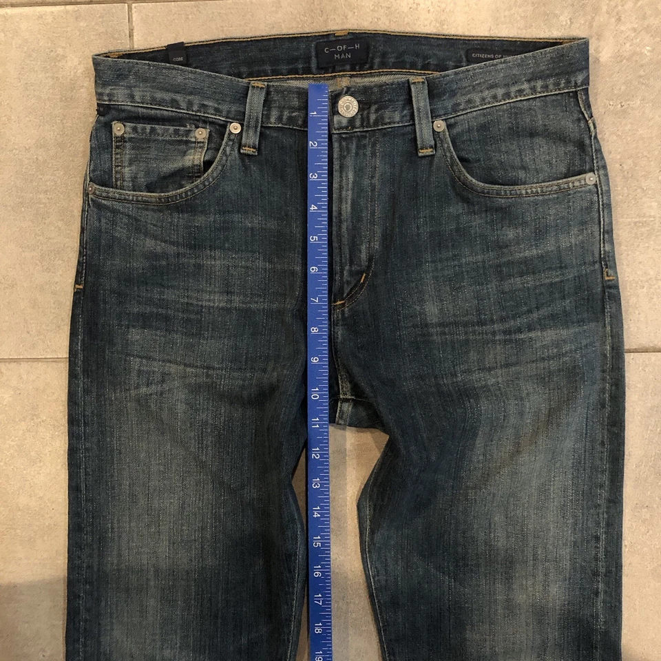 Citizens of Humanity Core Jeans Men’s 32x33 Blue Slim Straight Dark Wash USA - Image 4 of 4