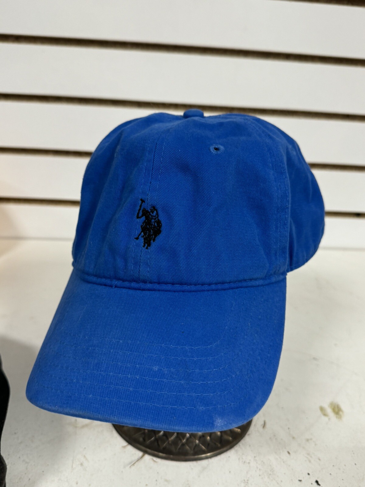 Reggiseno polo Ralph Lauren cappello cinturino posteriore blu nero pony taglia 1 casual cotone papà