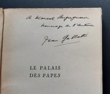 Postage Augagneur Dedication Jean Gallotti The Palace Of Popes 1949 Calmann -