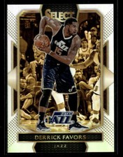 Derrick Favors 2016-17 Panini Select #233 Silver Prizms Utah Jazz