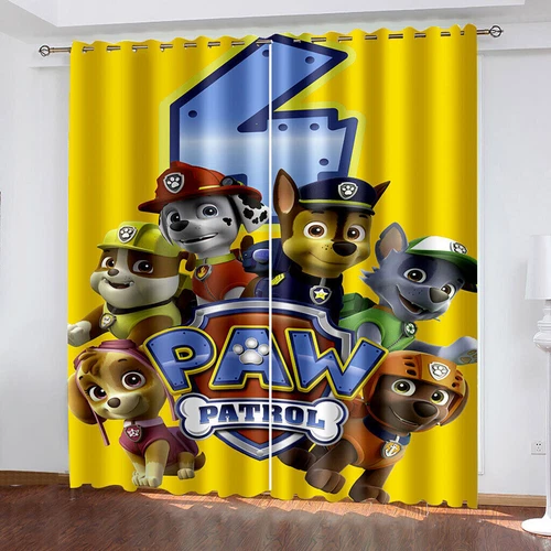 Tende oscuranti termiche spesse stampa 3D PAW Patrol per bambini anello con occhielli regalo superiore Regno Unito - Foto 48 di 50