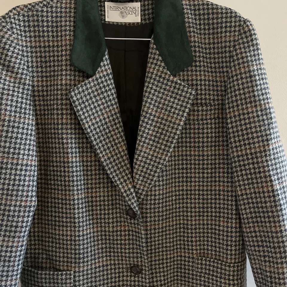 Blazer pata de gallo vintage International Scene Foto 2 de 4