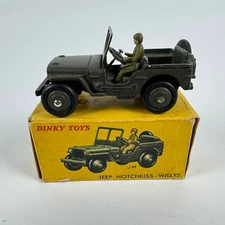 French Dinky 80BP Hotchkiss-Willys Jeep with driver excellent boxed