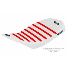 FMX White & Red RIBS Seat Cover for Yamaha YFZ 450 - FREE SHIPMENT INCLUDED