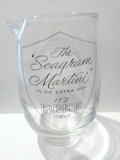 THE SEAGRAM MARTINI HARD TO FIND  IS SO EXTRA DRY IT'S BONE DRY LOGO CARAFE!