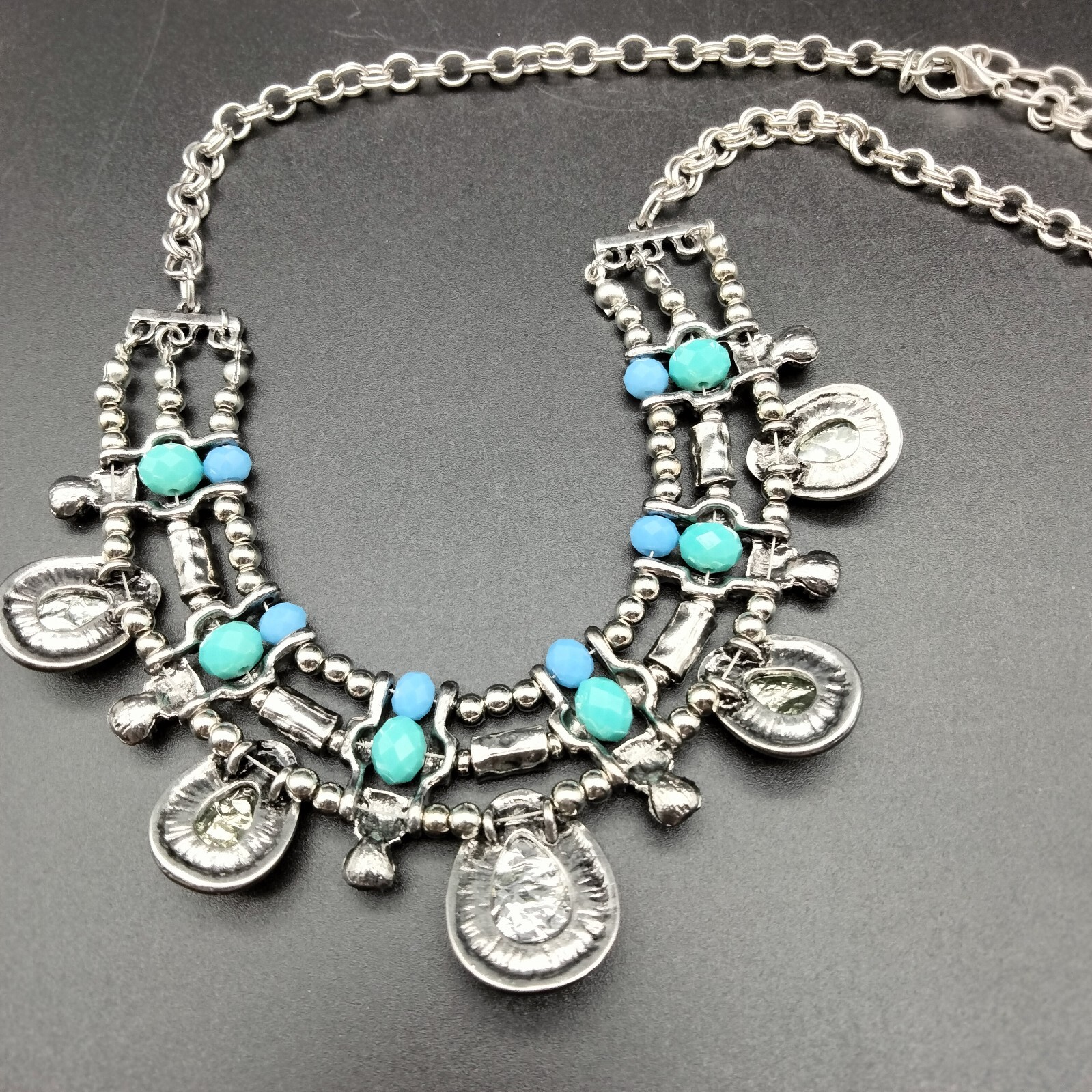 Ruby Rd Chunky Funky Rhinestone Statement Necklac… - image 7