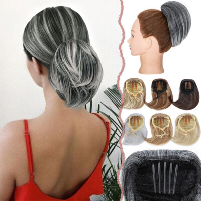 Hepburn Drawstring Ponytail Comb Clip In Hair Bun Chignon Hair Extension Chignon