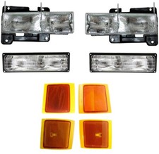 Headlights For 1994-1998 Chevy Truck Tahoe Suburban Turn Signals Reflectors Headlights For 1994-1998 Chevy Truck Tahoe Suburban Turn Signals Reflectors