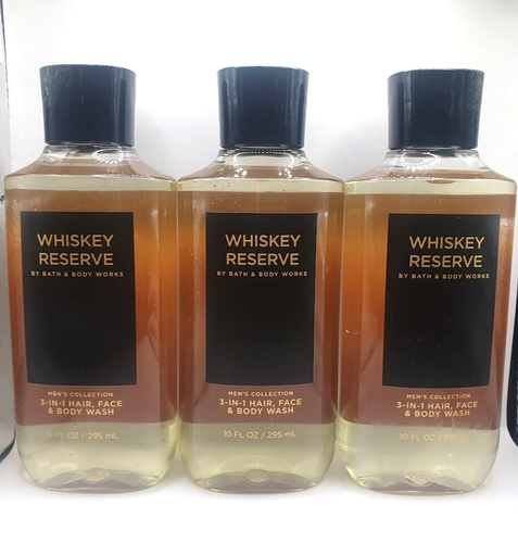 BATH AND BODY WORKS WHISKEY RESERVE 3-IN-1 HAIR + BODY WASH FOR MEN ...