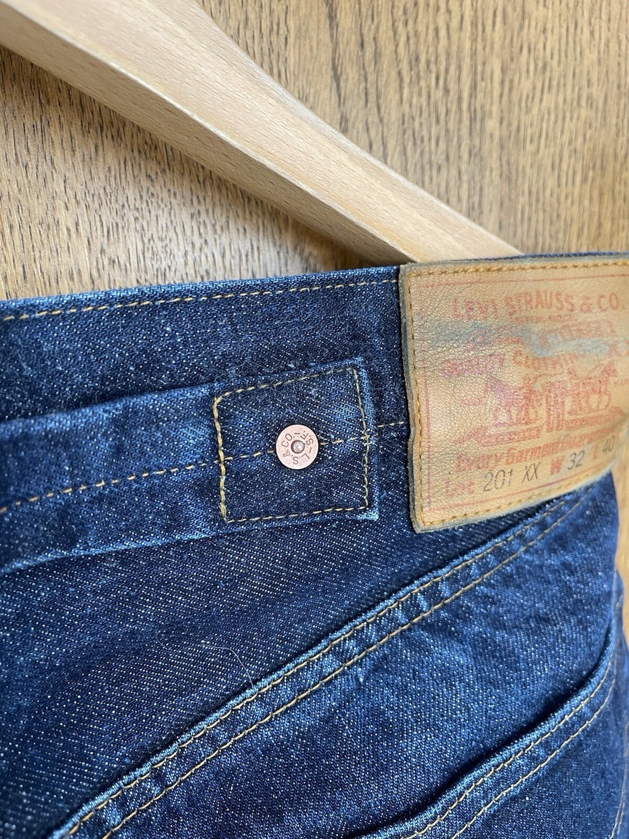 RARE Levi's vintage 201xx 1937 cinch back selvedge Jeans 30/31.5