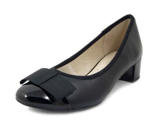 Scarpe Donna Decolte Ballerine Nere in Pelle Tacco Basso Pianta Comoda  CAPRICE | eBay