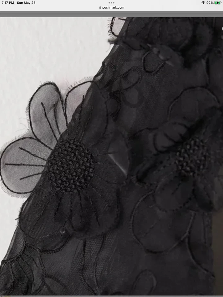 Free People Aurora Floral Shoulder Bag in Black NWT $148R — 第 3/4 张图片