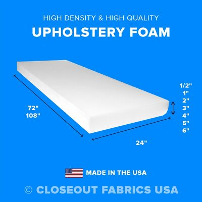 #ad High Density Upholstery Foam Seat Cushion Replacement Sheets $99.95