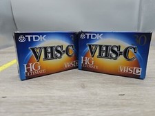 2 Pack TDK VHS-C TC 30 Blank Cassettes HG Ultimate Brand New Sealed