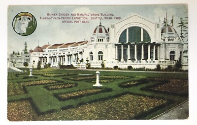 Postcard Rainier Garden Alaska Yukon Pacific Exhibition Seattle WA 1909