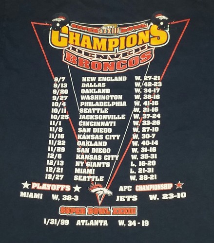 Denver Broncos Super Bowl XXXIII 23 Camiseta de Fútbol Pequeña Petite John Elway - Imagen 5 de 5