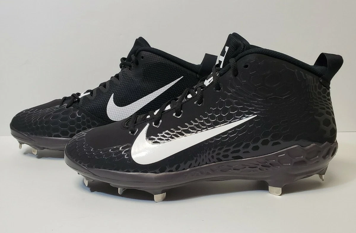 NEW NIKE Force Zoom Trout 5 Pro Black Metal Baseball Cleats Size
