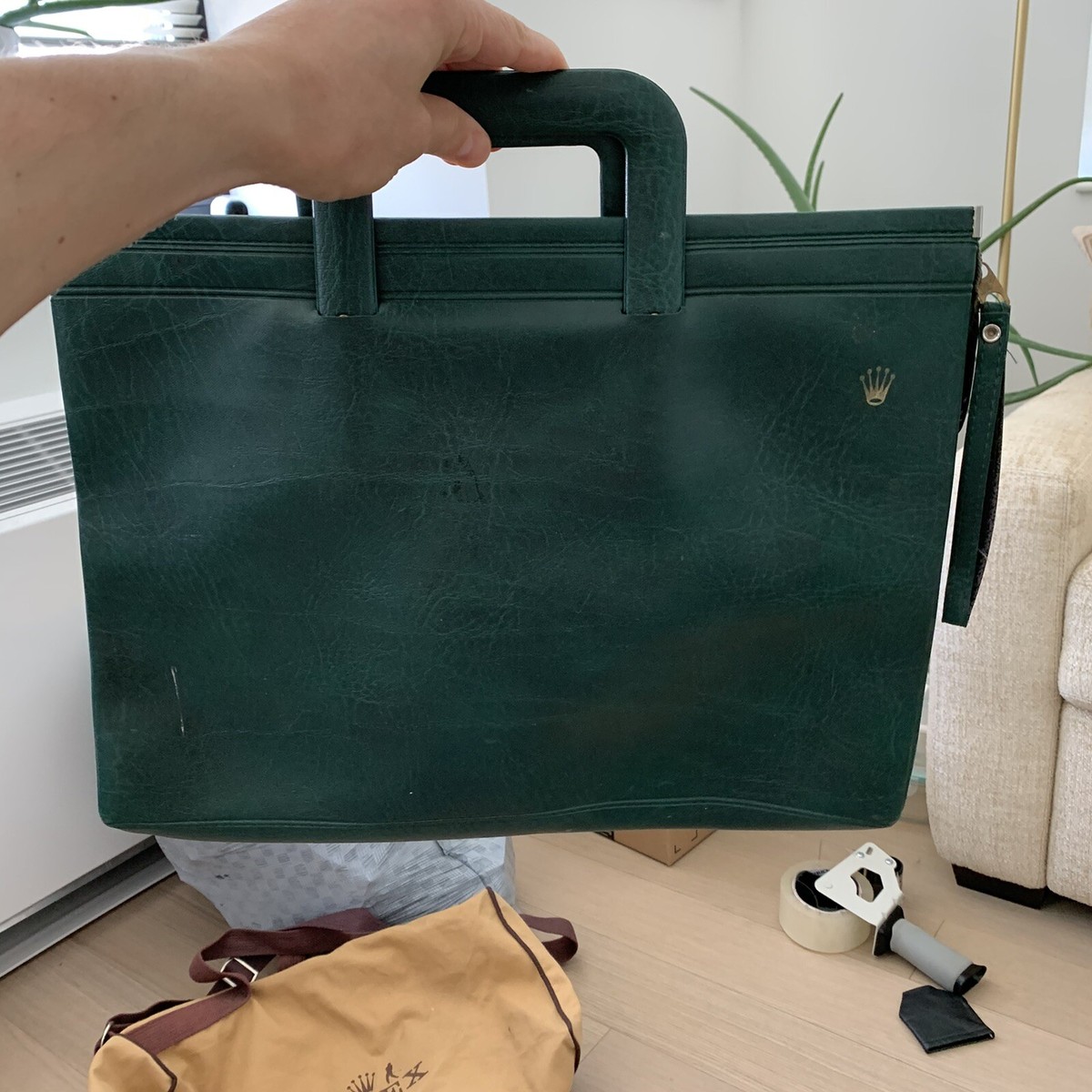 Vintage Rolex Green Attaché Briefcase Bag For Display And Vintage Rolex Green Attaché Briefcase Bag For Display And